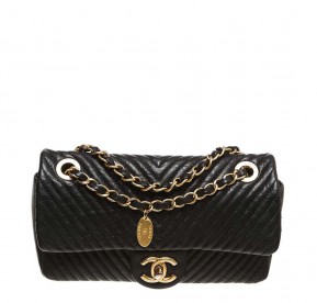 Chanel Black Classic 2.55 Bag Lambskin