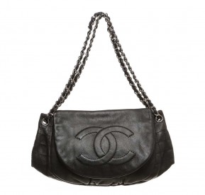 Chanel Black Half Moon Shoulder Bag