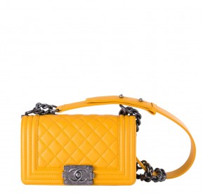 Chanel Boy Bag Yellow SHW