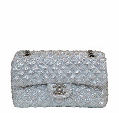 Chanel Double Flap Bag Small Silver - Limited Edition