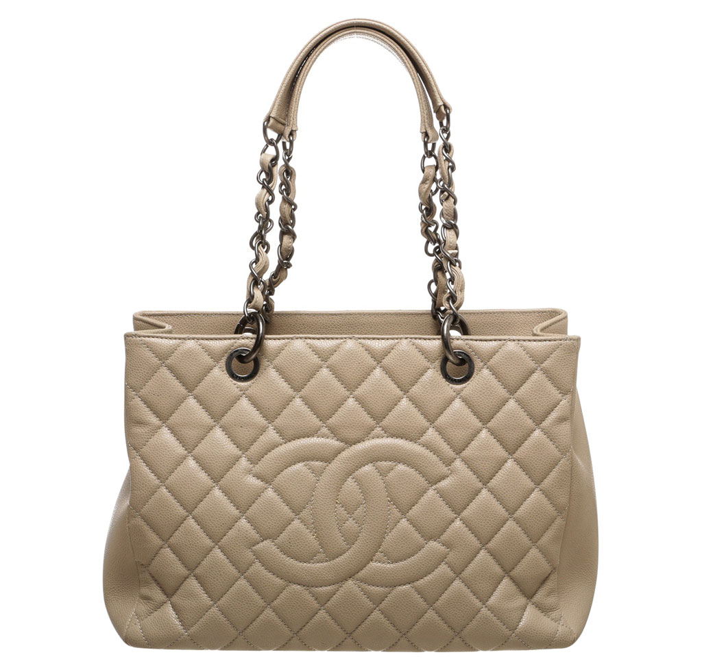 CHANEL Quilted Caviar Leather Grand GST Shopper Tote Bag