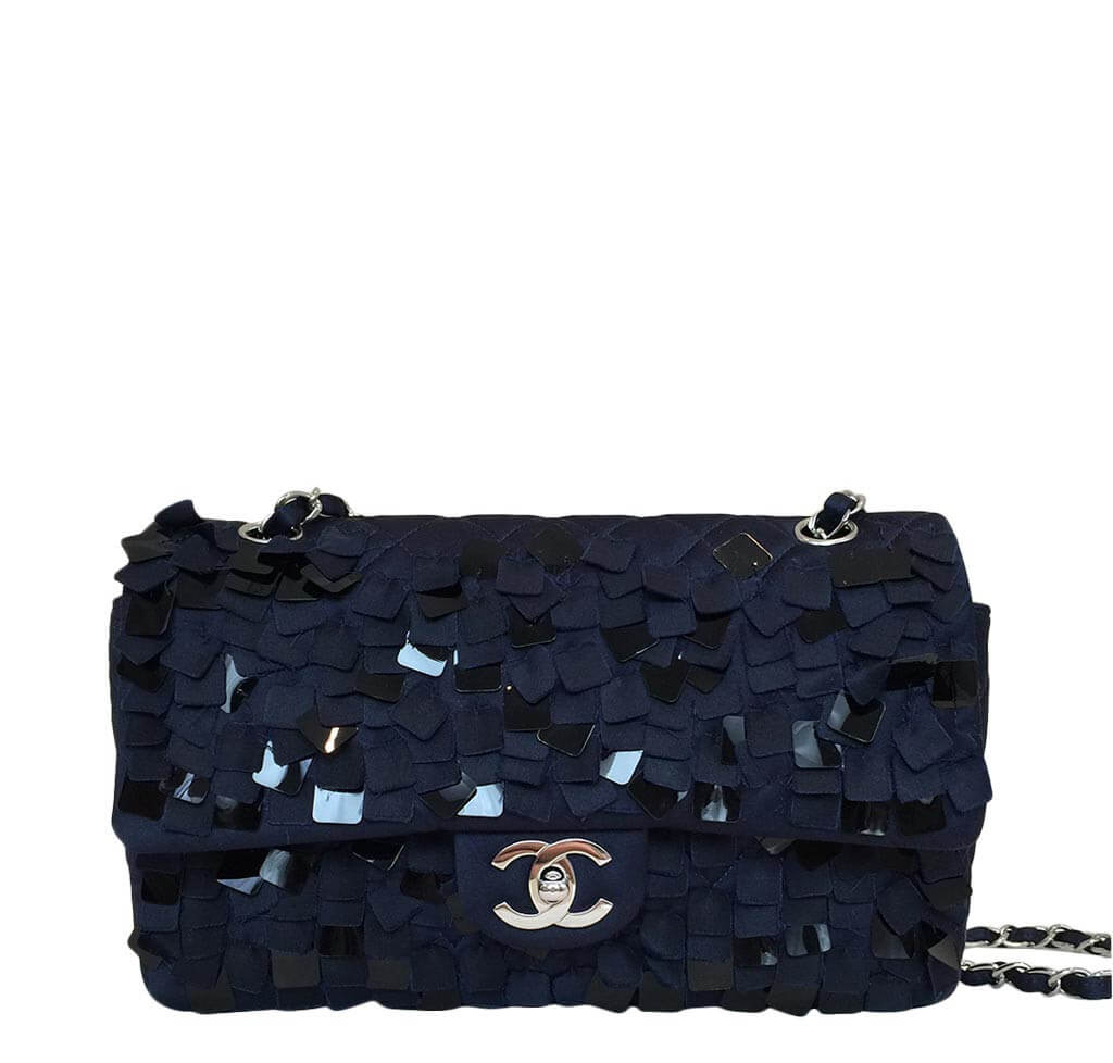 Chanel Medium Double Flap Bag Navy Blue - Limited Edition