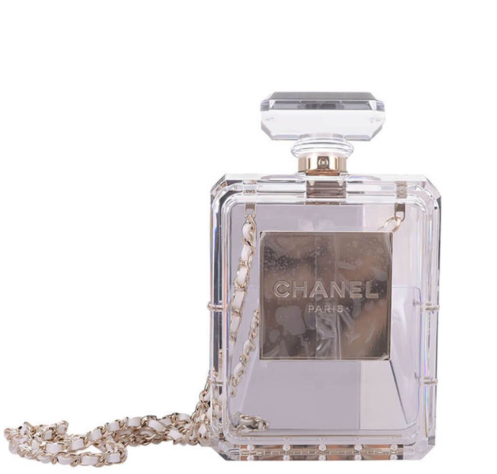 chanel clear box purse