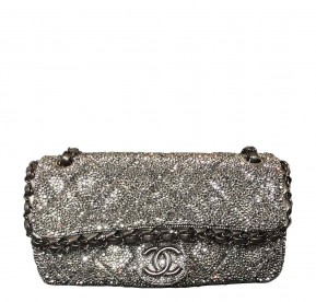 Chanel Bespoke Crystal Bag Silver Hardware