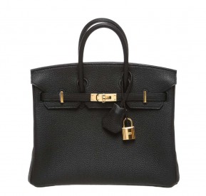 Hermès Birkin 25 Black Togo Bag