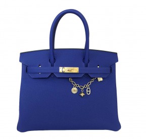 Hermès Birkin 30 Bag Blue Electrique GHW