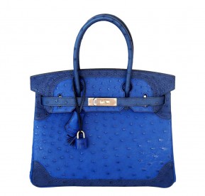 Hermès Birkin 30 Ghillies Bag Tri-Color Blue - Limited Edition