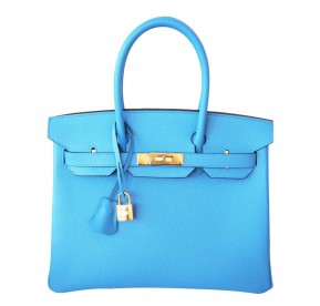 Hermès Birkin 30 Blue Paradise Epsom Bag GHW