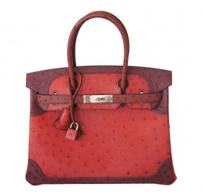 Hermès Birkin 30 Ghillies Bag Tri-Color Red - Limited Edition