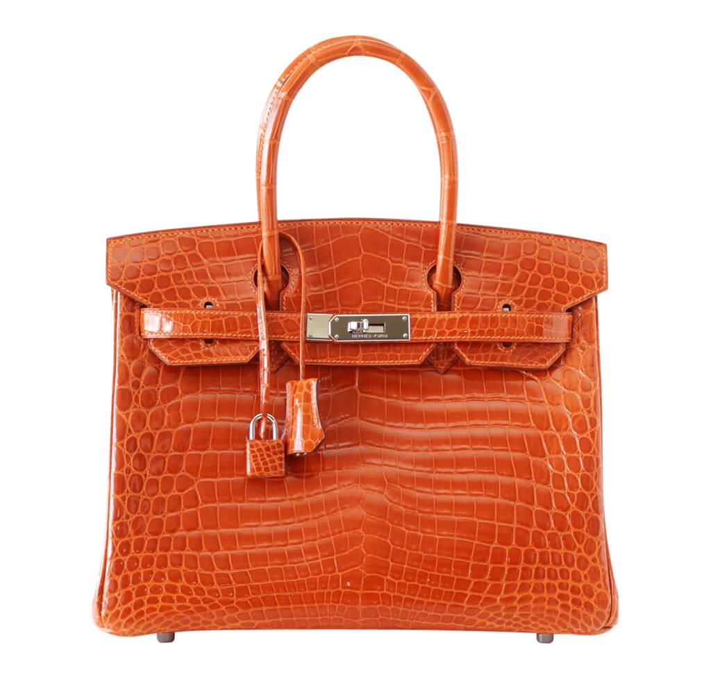 Hermès Birkin 30 Potiron Niloticus Crocodile Bag PHW