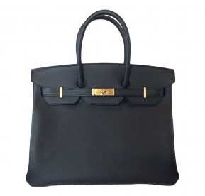 Hermès Birkin 35 Black Epsom Bag GHW