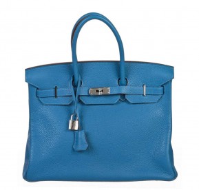 Hermès Birkin 35 Mykonos Blue Bag