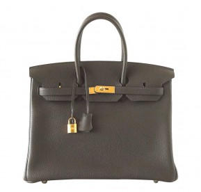 Hermès Birkin 35 Vert Bronze Bag