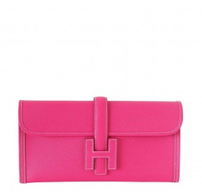 Hermès Jige 29 Rose Tyrien Clutch Bag