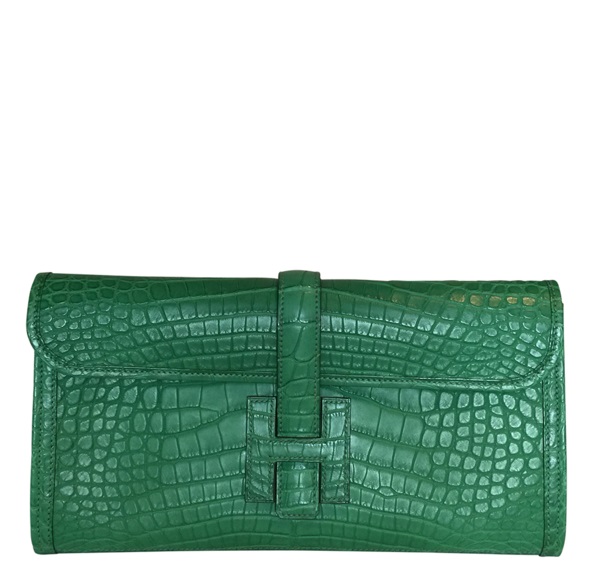 Hermès Jige Elan 29 Clutch Alligator Matte Bag