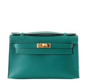 Hermès JPG Kelly Pochette Malachite Bag