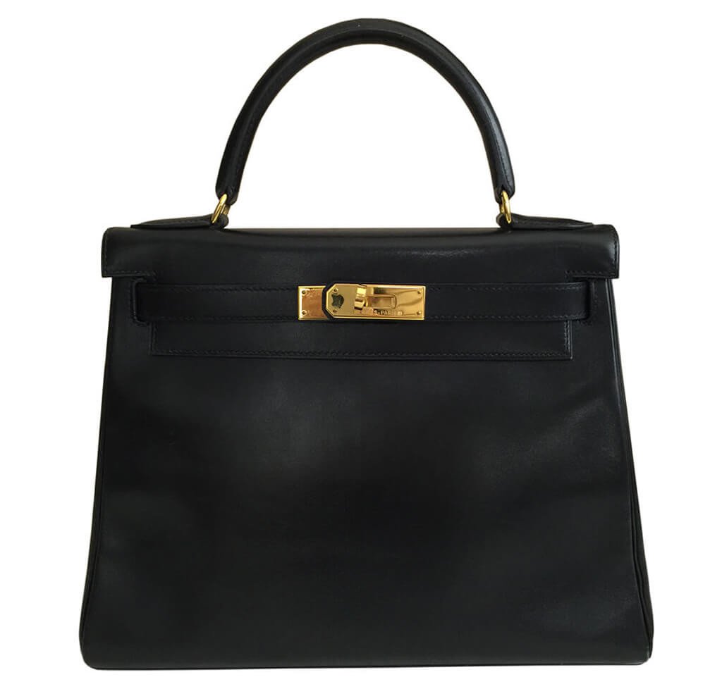 Hermès Kelly Handbag 28cm Black GHW