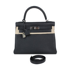 Hermès Kelly 28 Black Togo Bag PHW