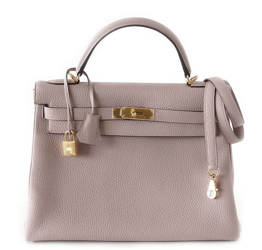 Hermes Kelly Rose Dragee Pink 28cm