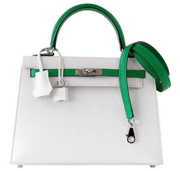 Hermès Kelly HSS 25 White Epsom PHW Bag