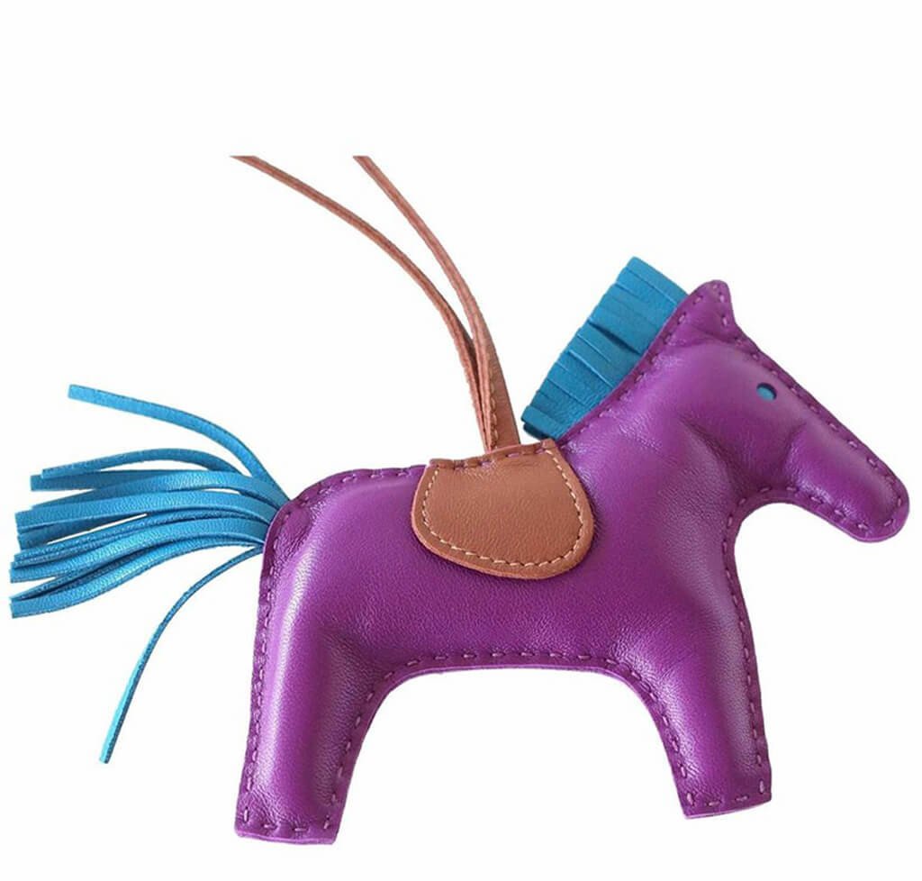hermes leather horse bag charm